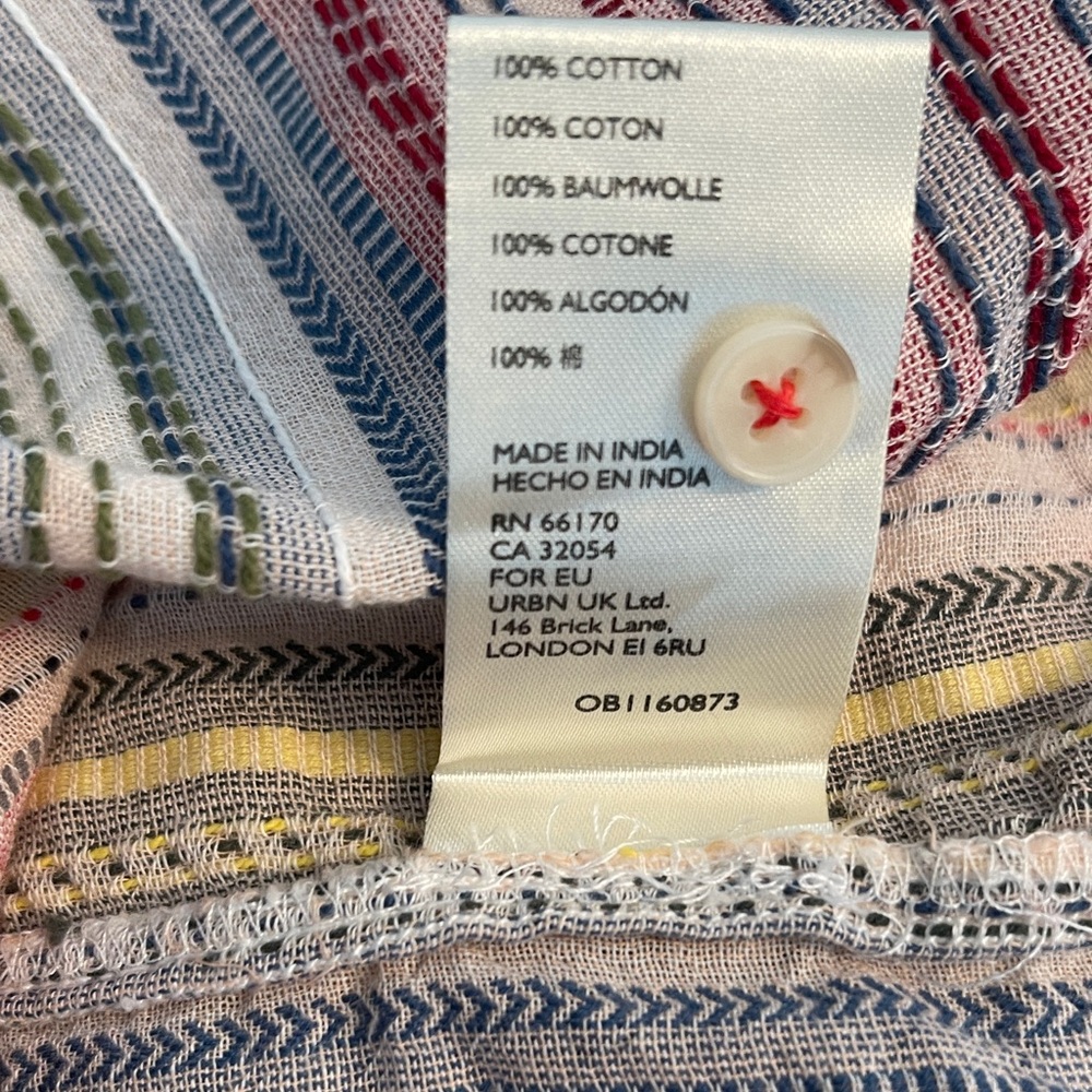 Pilcro and the Letterpress Multicolor Striped Blouse - Picture 4 of 6